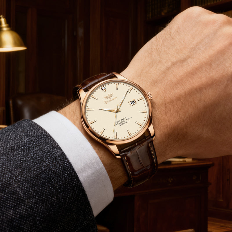 Ferhmen 500‑1 Men's Rose Gold Quartz Watch