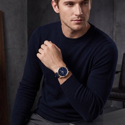 Ferhmen F8022 Men's Automatic Mechanical Watch | Blue Dial Dress Watch