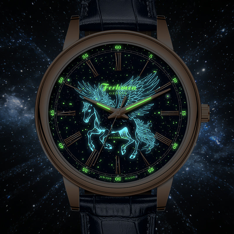 Ferhmen F8022 Men's Automatic Mechanical Watch | Blue Dial Dress Watch
