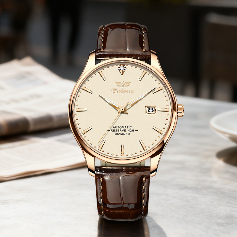Ferhmen 500‑1 Men's Rose Gold Quartz Watch