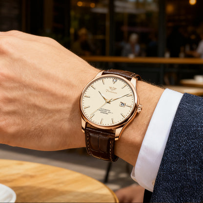 Ferhmen 500‑1 Men's Rose Gold Quartz Watch