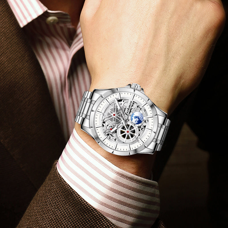 Ferhmen 8220  Men's Premium Skeleton Mechanical Watch