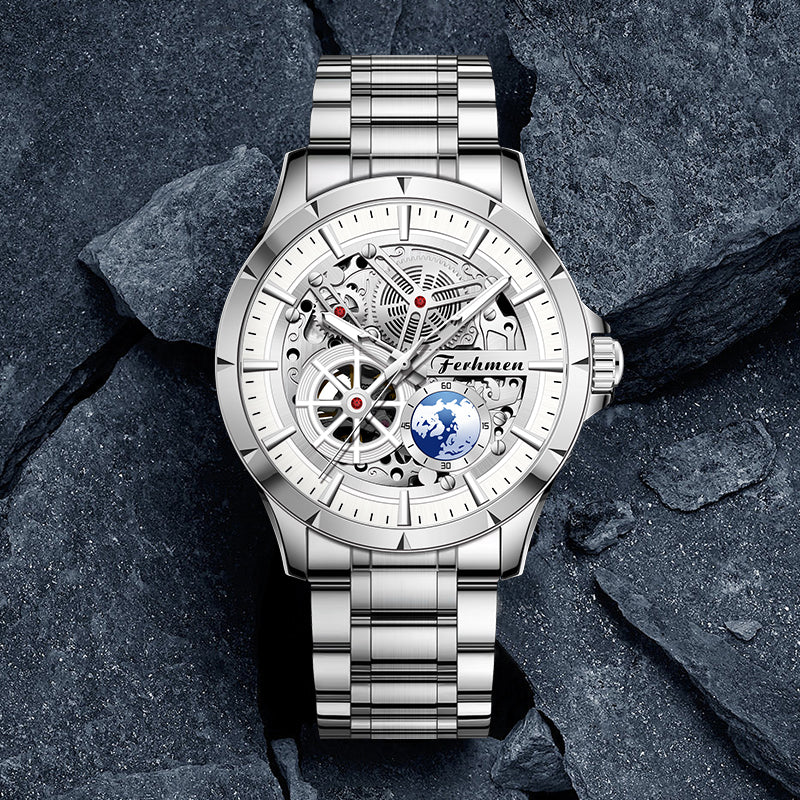 Ferhmen 8220  Men's Premium Skeleton Mechanical Watch