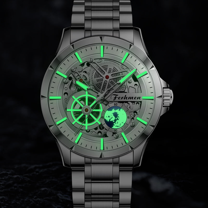 Ferhmen 8220  Men's Premium Skeleton Mechanical Watch
